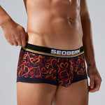 2 Pack Men's Odor-Control Breathable Printed Trunks