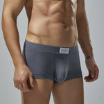 2 Pack Men's Low-Rise Solid Breathable Cotton Trunks