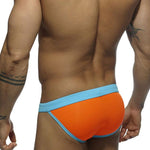 Men's Dual-Tone Swim Briefs with Removable Padding