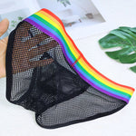 2 Pack Men's Rainbow Mesh Lightweight Breathable Bikinis