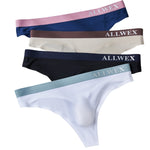 4 Pack Men's Seamless Ice Silk Cooling Touch Low-Rise Thongs