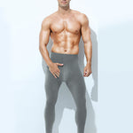 Men's High Waist Plus Fleece Cotton Warm Pants with  with Fly