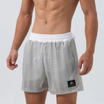 Men's Mesh-Lined Double-Layer Sports Fitness Breathable Sweat-Wicking Quick-Dry Shorts