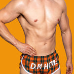 2 Pack Men's Loose Aloha Cotton Plaid Home Pants