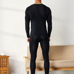 Men's Splicing Lines Cotton Thermal Underwear Set