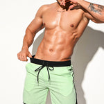 Men's Solid-Colored Breathable Mesh Board Shorts