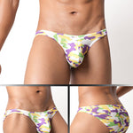 3 Pack Men's Camouflage Print Low-Rise & Sexy Mesh Breathable Briefs