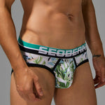 2 Pack Men's Stylish Prints Skin-Friendly & Stretch Fit Briefs