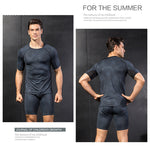 Men's Fitness Running Moisture-Wicking & Quick-Dry Fabric Activewear Tops & Tights