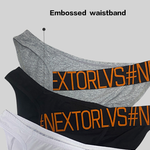 3 Pack Men's Low Rise Cotton Sexy Fashion U Convex Comfort Briefs