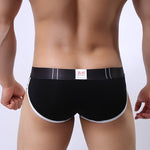 Zipper Belt Printed Cotton Pouch Briefs