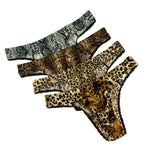 3 Pack Men's Sexy & Bold Animal Print Low-Rise Breathable Briefs