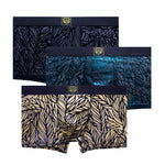 3 Pack Men's Trendy Prints Movement-Friendly Cooling Touch Trunks