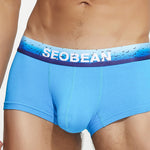 Men's Spliced Waistband U-Pouch Trunks