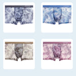 4 Pack Men's Antibacterial Crotch Comfortable Stretch Lightweight Trunks