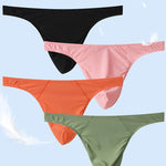 3 Pack Men's Low-Rise Performance Thong - Breathable Mesh & Smooth Fabric