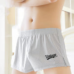 2 Pack Men's Seamless Comfort Quick-Dry Lightweight & Airy Mesh Boxers Shorts
