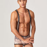 Men's Fitness Bib Short with Tiger Stripes
