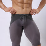 Men’s Athletic Compression Tight Shorts with Drawstring