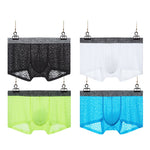 3 Pack Men's Lace Breathable Sweat-Wicking Trunks