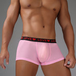 3 Pack Men's Sexy Lace Breathable Comfortable Durable Stretch Silky Touch Trunks