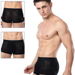 2-pack Men's Ice Silk Breathable Printed Hollow Boxer Briefs