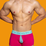 2 Pack Men's Mesh Transparent Open-Cut Cotton Mesh Trunks