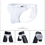 Men's Sexy Translucent Lace-up Briefs with Unfastened U-shaped Large Pouch