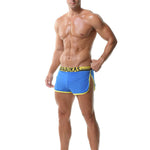 2 Pack Men's Stretch Boxer Shorts with Side Split Design and Support Pouch