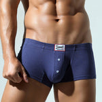 2 Pack Men's Soft Solid Color Simple Comfortable Breathable Trunks