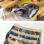 3 Pack Men's Trendy Print Ice Silk & Breathable Casual Style Boxers Shorts