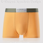 3 Pack Men's Cotton Breathable Antibacterial Quick-Dry U-Shaped Trunks