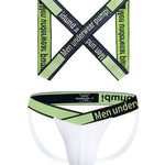 Men's Smooth Ultra-Soft Cotton 4-Way Stretch Activewear Shoulder Strap & Underwear