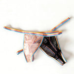 3 Pack Men's Mesh Sheer Support Pouch Strings with Cooling Comfort & Color Waistband