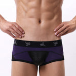 3 Pack Men's Nylon Mesh Breathable U-Pouch Trunks