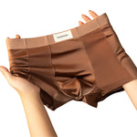 3 Pack Men's Cooling Satin-Mesh Seamless Ice Silk Antibacterial Trunks