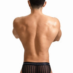 2 Pack Men's Sheer Mesh Low-Rise Breathable Briefs