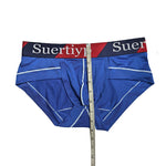 2 Pack Men's Breathable Mesh Ice Silk Low-Rise Cooling Briefs