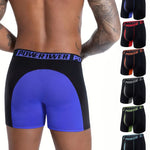 4 Pack Men's Mid-Rise Color Block Mesh Breathable Boxer Briefs