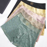 Men's Mid-Rise Sexy Seamless Lace Trunks