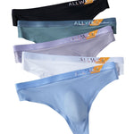 4 Pack Men's Second-Skin Feel 3D Pouch Cooling Touch Thongs