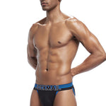 Men's Color Fabric Elastic Waistband Bikini