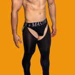 Men's Low-Waist Sexy Hollow Silk-Smooth Semi-Transparent Thermal Pants