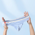 3 Pack Men's Ice Silk Sexy U-Shaped Pouch Kiss Thong