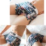 2 Pack Men's Ultra-Soft Cotton Playful Prints Mid-Rise Trunks