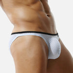 Men's Low-rise Mesh U-shaped Convex Pocket Sports Briefs