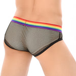 3 Pack Men's Stretchy Mesh Rainbow Style Lightweight Breathable Bikinis
