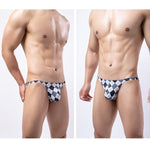 Men's Rhombus Check Pattern Pouch Briefs