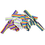 3 Pack Men's Low Rise Breathable Rainbow Sports Striped Thongs