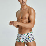 2 Pack Men's Breathable Cotton Printed Low-Rise Seamless Comfort Trunks